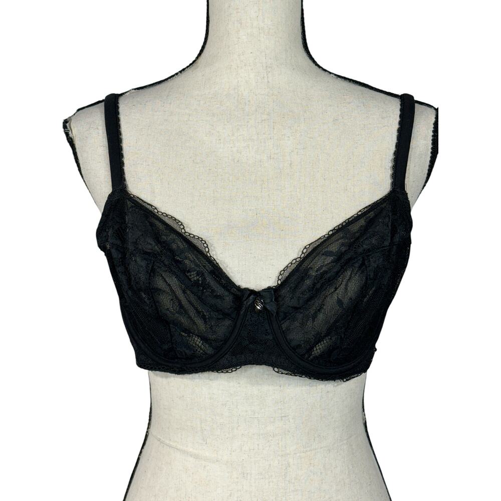 Victoria’s Secret Body By SZ 36D Unlined Demi Bra Floral Lace Wired Adjustable